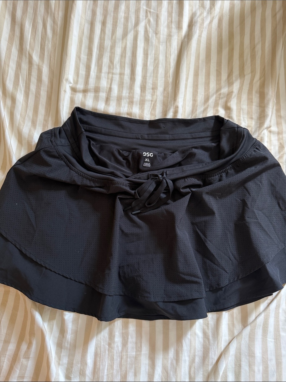 DSG Black Circle Skirt with Drawstring Waist